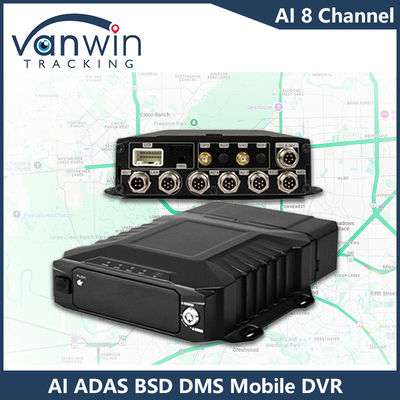 H.265 8CH HDD DVR móvil de conducción avanzada DSM ADAS BSD AI Sistema de monitoreo de sensores peatonales