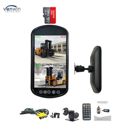 7 pulgadas de coche retrovisor de espejo de monitoreo camión AHD Cuatro vías de pantalla dividida de pantalla