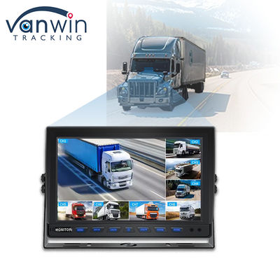 9 pulgadas 8 canales AHD Monitor Video 1080P LCD IPS de automóvil Monitor para bus de camión remolque
