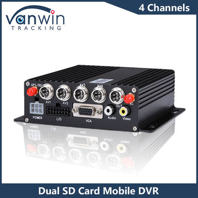 4CH HD cámaras de automóviles con doble tarjeta SD DVR móvil 4G GPS 1080P MDVR H.265 Grabadora de vídeo