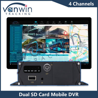 4CH HD cámaras de automóviles con doble tarjeta SD DVR móvil 4G GPS 1080P MDVR H.265 Grabadora de vídeo