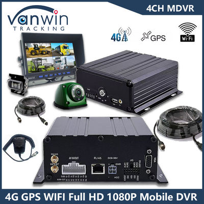 4CH GPS 4G WiFi DVR móvil Full HD 1080P cámara de coche HDD Mdvr para autobús furgoneta camión vehículo