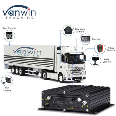 ADAS DMS BSD AI Vehicle Fleet Cam Car Con 8CH WiFi GPS 4G Vista en vivo DVR móvil para el coche