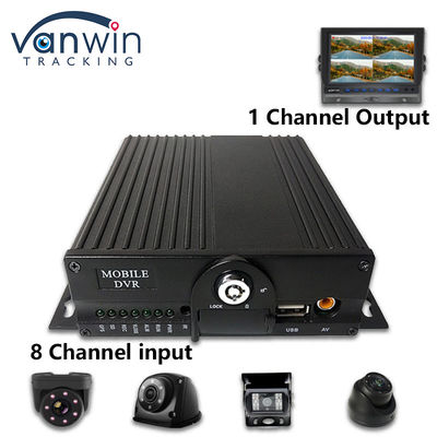 8CH AHD con doble tarjeta SD Sistema de DVR móvil 4G WIFI GPS MDVR para visualización en vivo