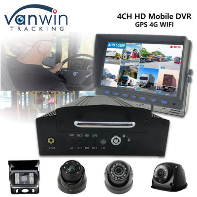 4 canales HDD SSD DVR móvil 1080P 4G WiFi GPS MDVR cámara de vehículo Sistema de CCTV de automóvil