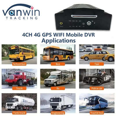 4 canales HDD SSD DVR móvil 1080P 4G WiFi GPS MDVR cámara de vehículo Sistema de CCTV de automóvil