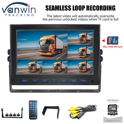 9 pulgadas AHD 1080P MDVR Monitor de 8 canales Full HD Monitor de pantalla dividida para vehículo