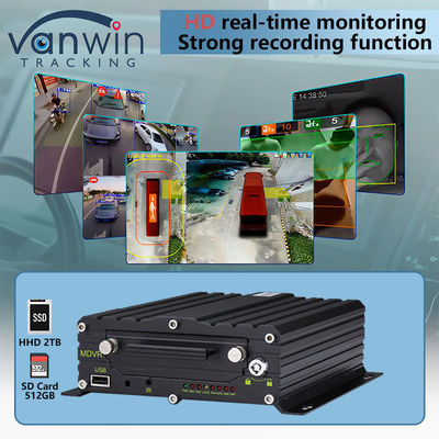 8CH AI BSD ADAS DMS MDVR Sistema HD 1080P HDD DVR móvil con función WIFI 4G GPS