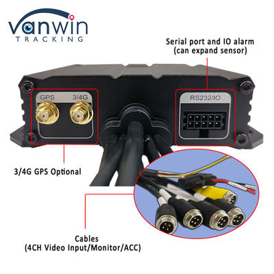 H.264 4CH HD 1080P DVR móvil 4G GPS WIFI Tarjeta SD MINI MDVR para monitoreo de video de automóviles