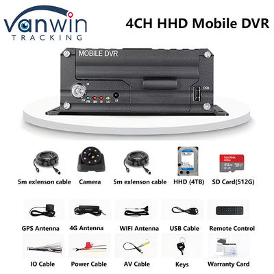4CH 5G CMSV6 Sistema AI DVR móvil con GPS ADAS BSD DMS H.265 MDVR para monitoreo de CCTV de automóviles