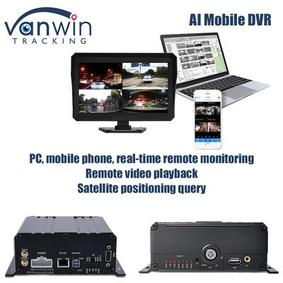 4CH 1080P AI Función DVR móvil ADAS DMS Kit DVR 4G GPS SD HDD MDVR Sistemas de vehículo
