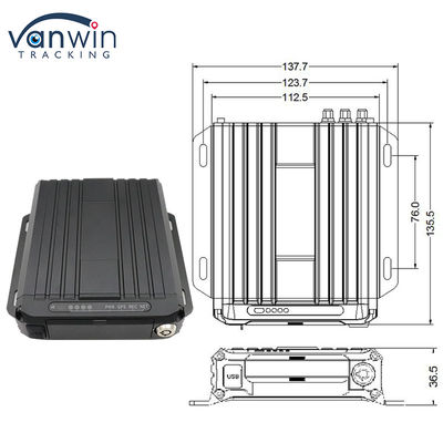 OEM ODM Tiempo real 4CH GPS DVR móvil con 4G 1080P WiFi con doble tarjeta SD MDVR para autobús
