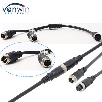 Cable de adaptador de aviación de 6 pines femenino a doble 4P masculino para el sistema de seguridad del vehículo