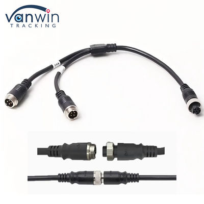 Cable de adaptador de aviación de 6 pines femenino a doble 4P masculino para el sistema de seguridad del vehículo