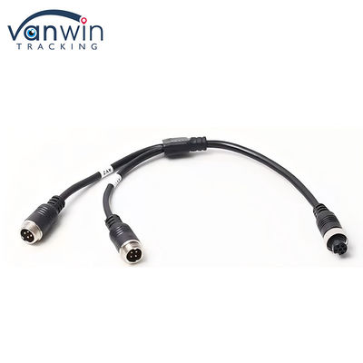 Cable de adaptador de aviación de 6 pines femenino a doble 4P masculino para el sistema de seguridad del vehículo
