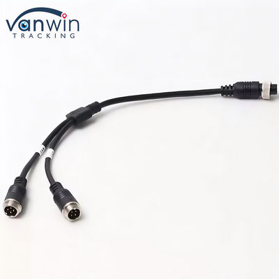 Cable de adaptador de aviación de 6 pines femenino a doble 4P masculino para el sistema de seguridad del vehículo