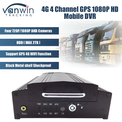 4CH 4G HDD DVR móvil GPS WiFi Video en vivo de automóvil CCTV DVR camión Sistema Cmsv6