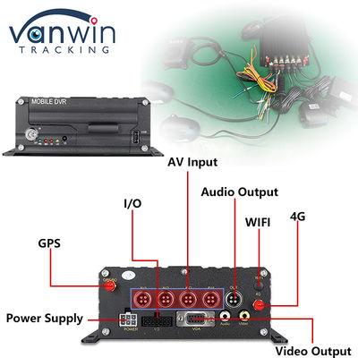 4CH 1080P HDD DVR móvil 4G GPS Monitoreo en tiempo real y dispositivo de almacenamiento de datos de seguimiento