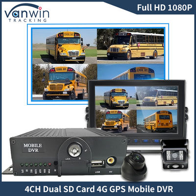 H.265 4CH Full HD DVR móvil en vivo Blackbox Grabadora 4G Wifi GPS CCTV del vehículo