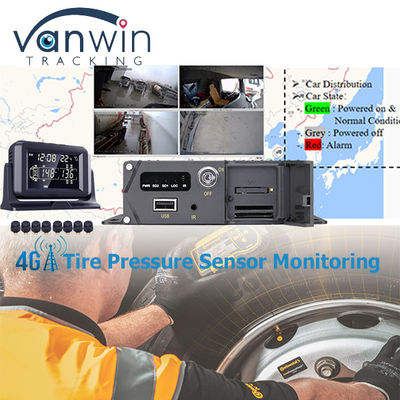 AHD 1080P Soporte de nivel de aceite y presión de neumáticos Monitoreo de grabadora de video de 8 canales MDVR para camión / vehículo logístico