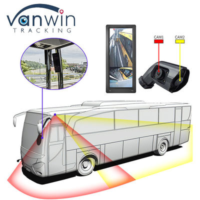 Hd a prueba de agua 12,3 pulgadas Camión Autobús E-Espejo de vista lateral Punto ciego Sistema de cámara de doble lente Vista lateral Vista trasera Monitor de coche