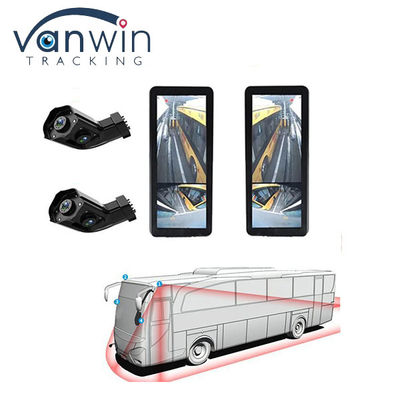 AHD 1080P DVR a prueba de agua 12.3 pulgadas frente trasero área ciega monitor de coche con cámara de vista lateral vista trasera