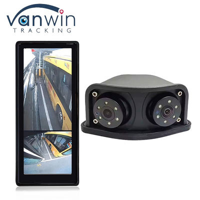 HD IR visión nocturna impermeable 1080P doble lente vista lateral área ciega vista trasera espejo vista trasera cámara de respaldo para autobús