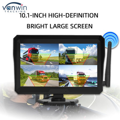 10.1 pulgadas 1080P Monitor de coche inalámbrico Kit de cámara de visión nocturna Función de la cámara split monitor