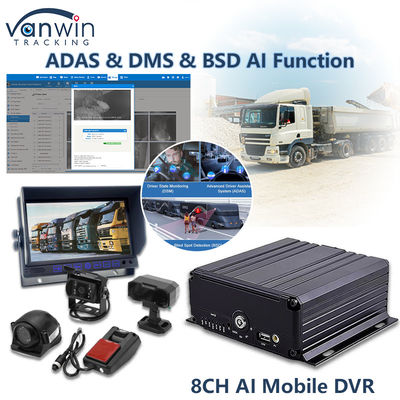 8CH AI DVR móvil con función ADAS DMS BSD MDVR Solución avanzada de seguridad del vehículo