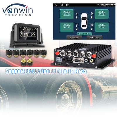 4CH GPS 4G Monitoreo en tiempo real DVR móvil Sistema de alarma de presión de neumáticos externo