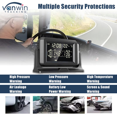 4CH GPS 4G Monitoreo en tiempo real DVR móvil Sistema de alarma de presión de neumáticos externo