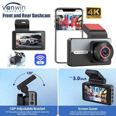 2K 1080P Dual Dash Cam WiFi APP Control de visión nocturna Monitor de estacionamiento G-Sensor para automóvil