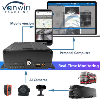 8CH AI DVR móvil con ADAS DMS BSD 4G y GPS caja negra del vehículo para la seguridad del vehículo