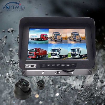 AHD 1080P MDVR Monitor 10.1 pulgadas 6 canales impermeable Dividido Monitor de visualización Tarjeta SD para vehículo