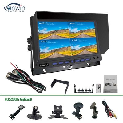 AHD/CVBS Multiple Video Mixed Input 4 Channel 7 Inch Split Display Monitor para automóviles para vehículos