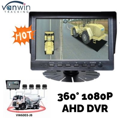 360 grados AHD DVR 7 / 9 / 10,1 pulgadas Sistema de grabación de cámaras de automóviles para camiones autobuses