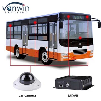 Visión nocturna AHD 720P 1080P 2MP Cámara de domo interior del vehículo con conector de aviación e entrada de audio opcional