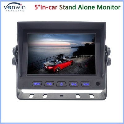 Mini 5 pulgadas de monitoreo TFT para automóviles 2 formas AHD 1080P 720P CVBS entradas de video mixtas con soporte en U
