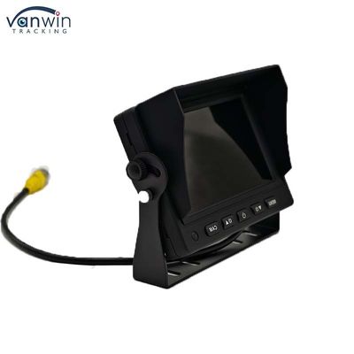 5 pulgadas de pantalla LCD TFT de monitoreo de automóviles Conector de metal + 4PIN CCD de color cámara retrovisora 12-24v para caravana Van Rv
