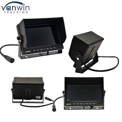 Monitoreo de automóviles 7 pulgadas salida VGA CCTV Auto-compatible pantalla de vigilancia de seguridad con sombrero de sol con soporte U