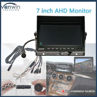 AHD 1080P MDVR Monitor de 7 pulgadas de pantalla dividida Monitor de tarjeta SD Cámara de vista trasera Kit de marcha atrás para autocaravana de camioneta de autobús