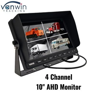 Negro de alta definición 4 canales de monitoreo de automóviles 7 "9" 10" Tamaño opcional para una variedad de vehículos Sistema PAL / NTSC