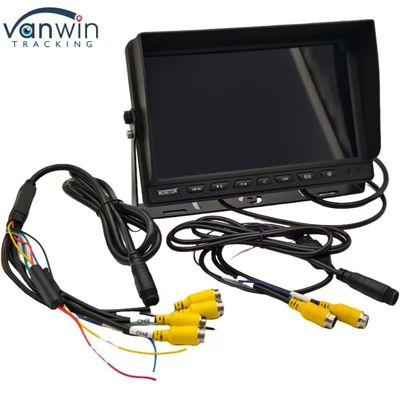 Negro de alta definición 4 canales de monitoreo de automóviles 7 "9" 10" Tamaño opcional para una variedad de vehículos Sistema PAL / NTSC