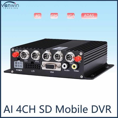 HD 1080P AI BSD ADAS DMS Kit Autobuses Camiones 4G WiFi 4 canales SD Sistemas de DVR móvil Vehículo CAR Caja negra