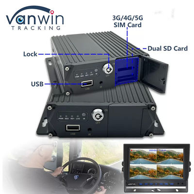 4G GPS MDVR 4 CH SD Card Video Recorder Dual Card Dual Standby para la vigilancia de la seguridad del vehículo