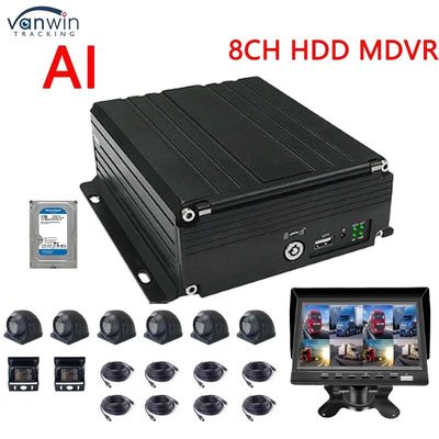 8CH 1080P AI MDVR con ADAS DMS, Grabadora de vídeo de vehículo 4G GPS para autobús de camiones, soporte HDD SSD OEM