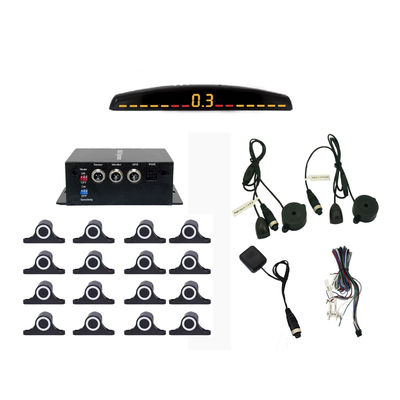 Ayuda de marcha atrás del automóvilAuto Parktronic Sensor de estacionamiento LED con 16 sensores Reverso de respaldo del monitoreo de estacionamiento del automóvil Sistema de detector de luz de fondo