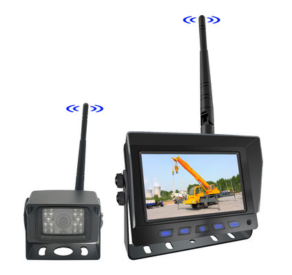 DVR digital HD inalámbrico de 5 pulgadas con pantalla cuádruple para monitoreo de seguridad de marcha atrás de camiones