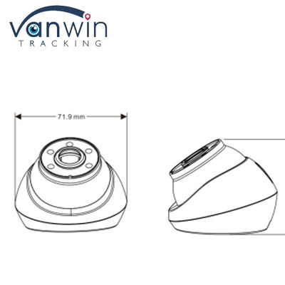 2MP 3MP IPC AHD IP69K Impermeable de visión amplia Anal de vehículo cámara de domo para autobuses y camiones