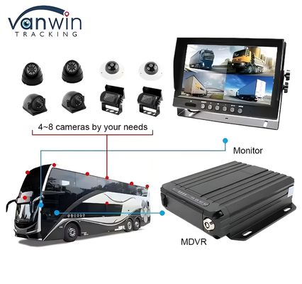 1080P doble tarjeta SD 4 canales Dvr móvil con 4G GPS Wifi cámara de CCTV del vehículo